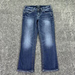 Silver Jeans Womens 28/22.5 Blue Suki Capri Denim Medium Wash Pockets Casual